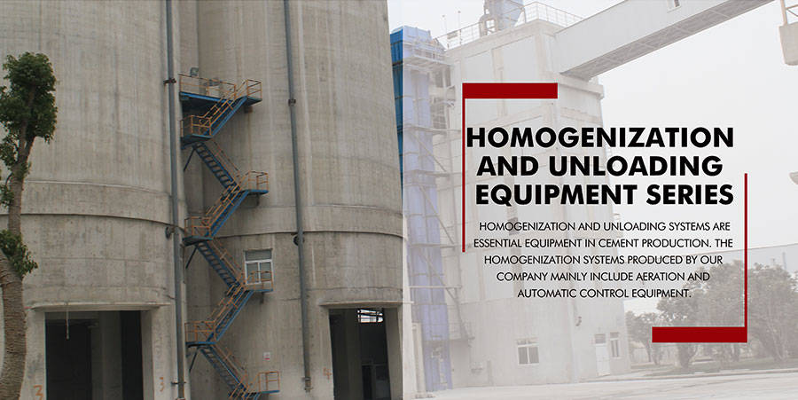 Advanced homogenization and unloading equipment series for cement silos, highlighting innovation in material handling processes.