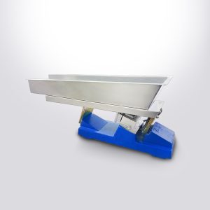 The Micro Electromagnetic Vibration Feeder is displayed against a white background, its compact design showcasing its precision in material handling.